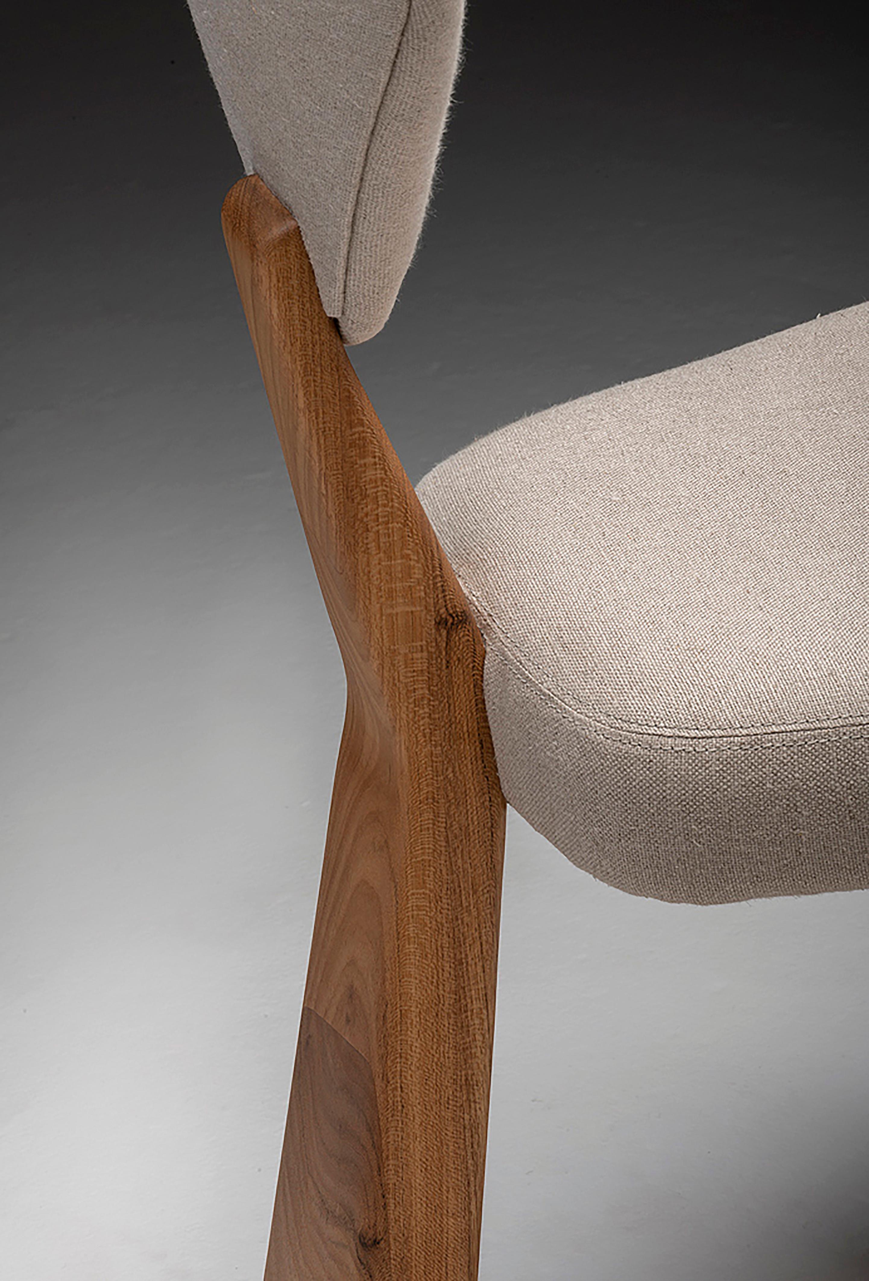 A set of  Giraffe Chair in Solid Brazilian Walnut Wood by Juliana Vasconcellos 9