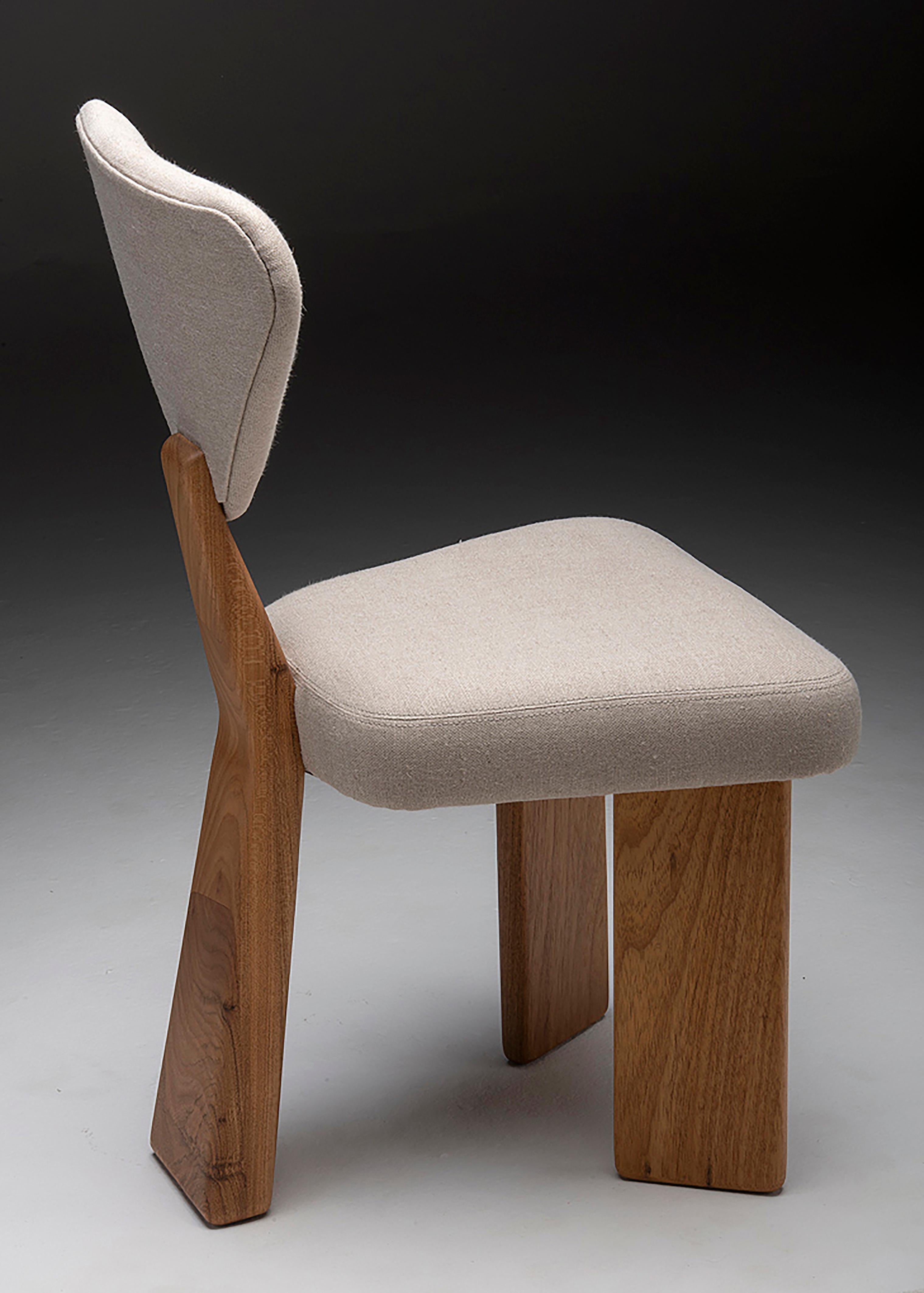 A set of  Giraffe Chair in Solid Brazilian Walnut Wood by Juliana Vasconcellos 10