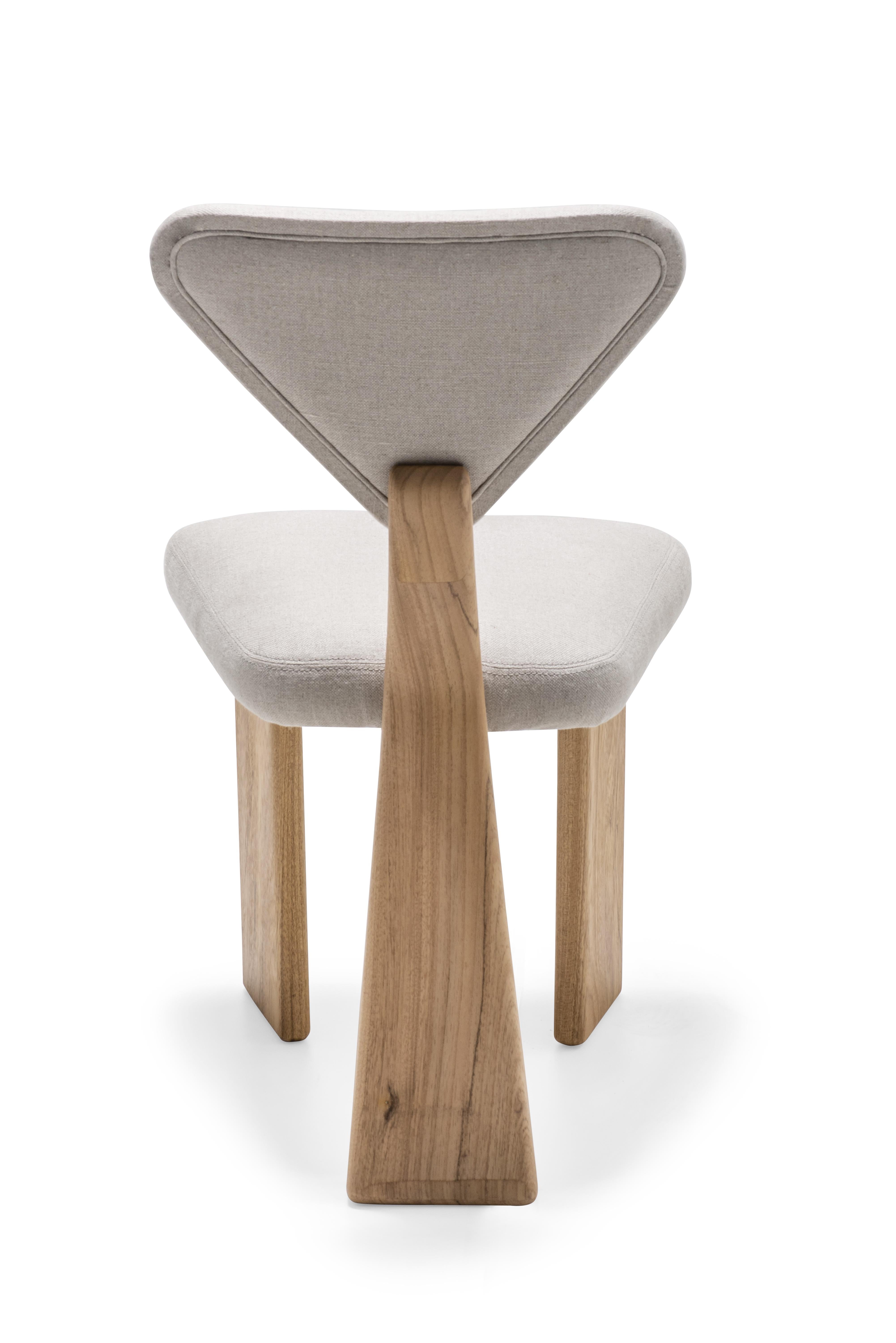 Modern A set of  Giraffe Chair in Solid Brazilian Walnut Wood by Juliana Vasconcellos