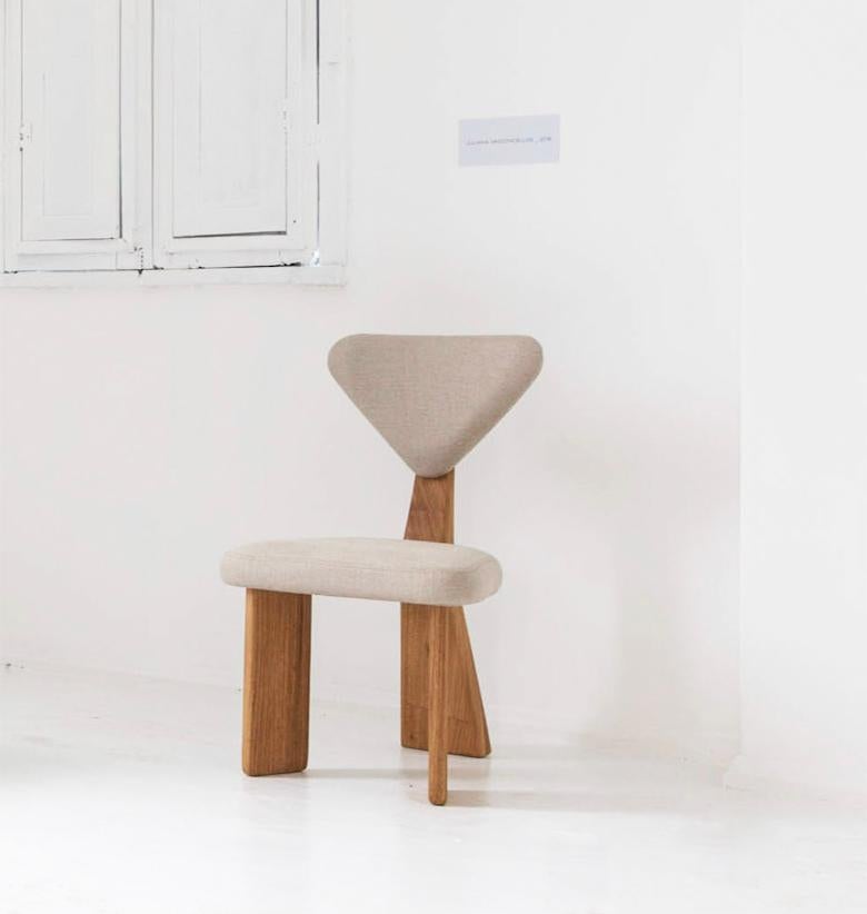 A set of  Giraffe Chair in Solid Brazilian Walnut Wood by Juliana Vasconcellos 1