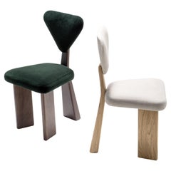 A set of Giraffe Chair in Solid Brazilian Walnut Wood by Juliana Vasconcellos