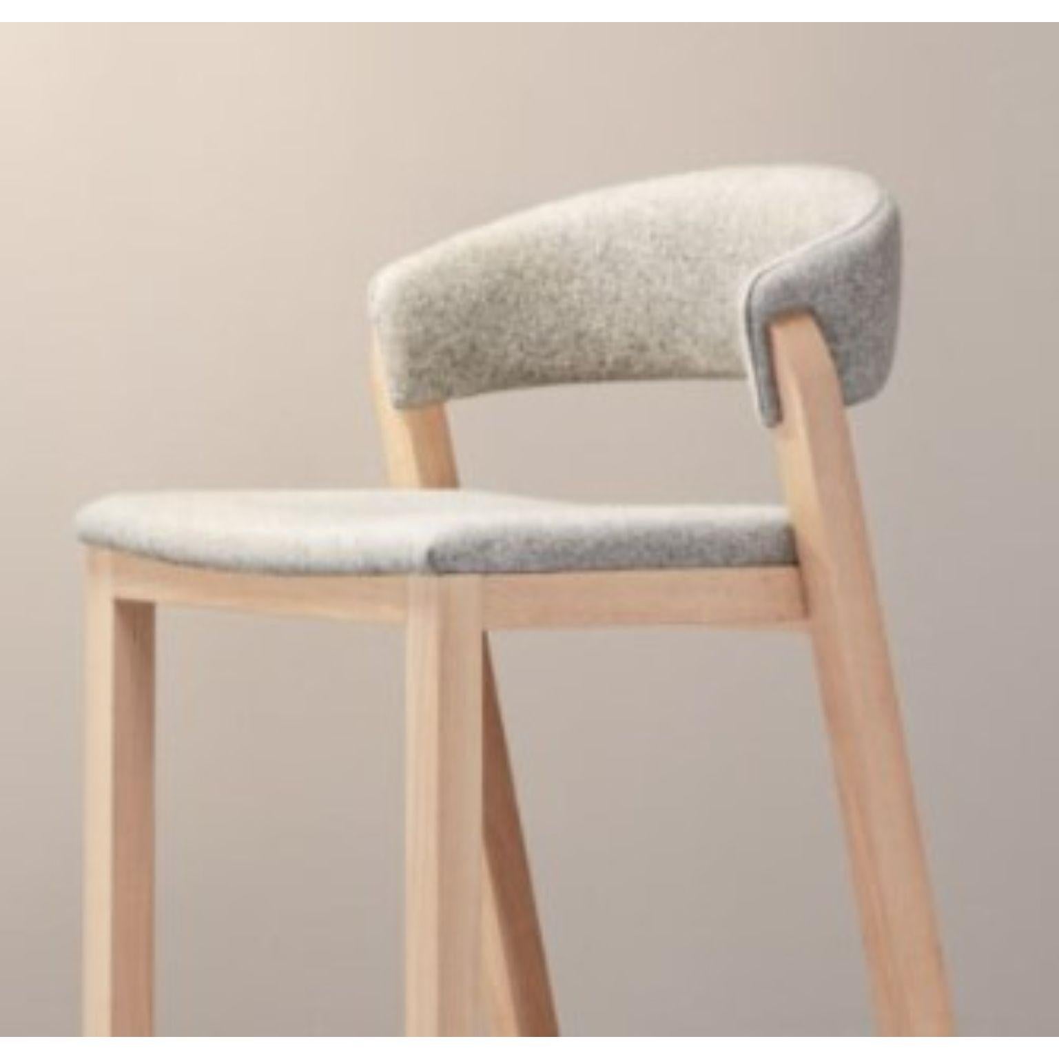Contemporary Set of Gray Oslo Stool & Chair by Pepe Albargues