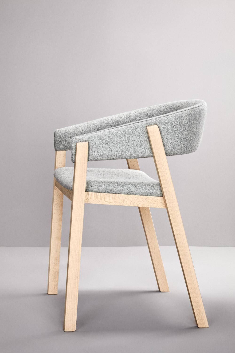 Foam Set of Gray Oslo Stool & Chair by Pepe Albargues