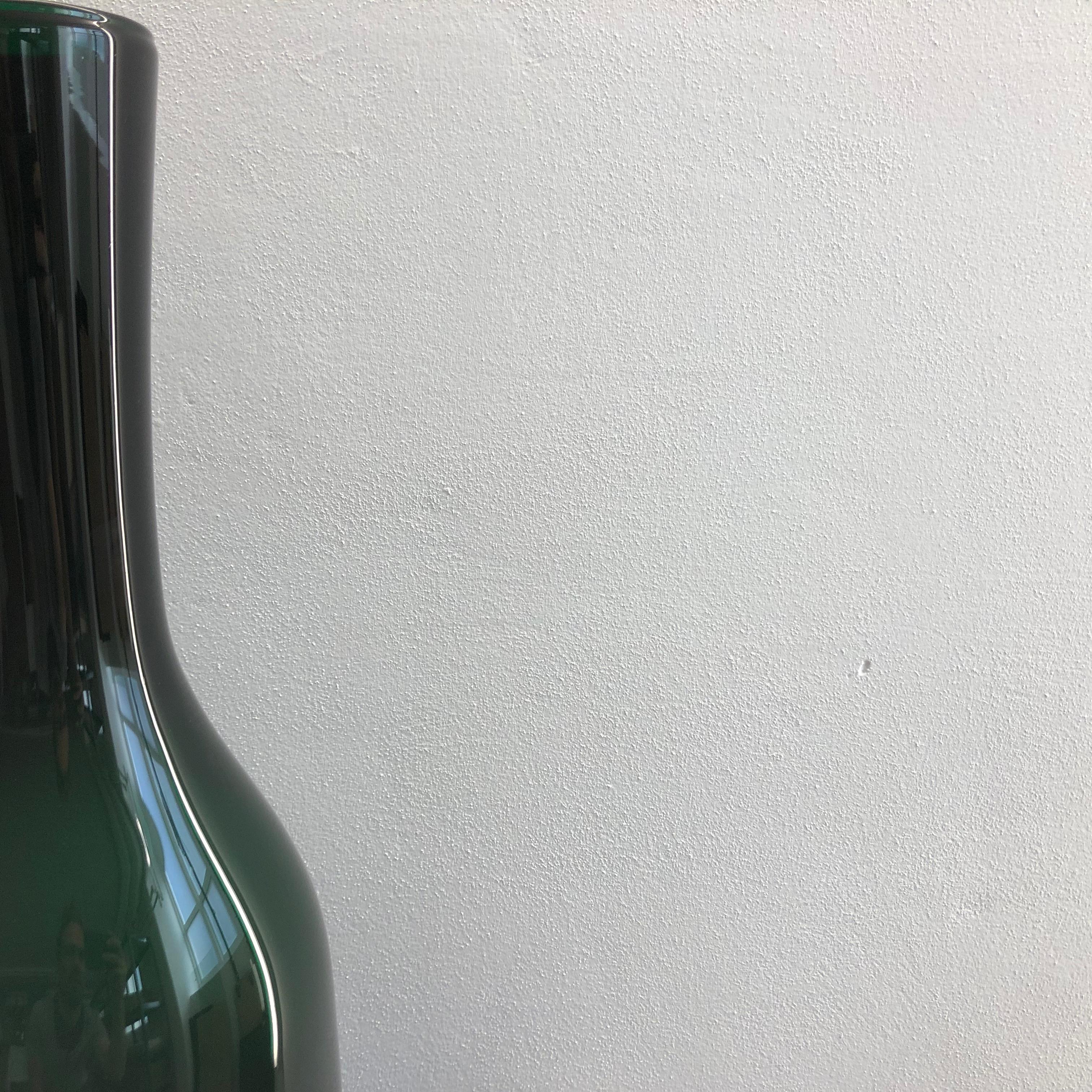 Modernist Set of Green Holmegaard Vases, 1970s For Sale