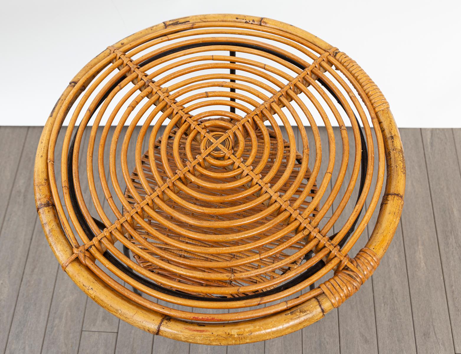 Ensemble de chaises et tables italiennes en bambou du milieu du siècle dernier en vente 4