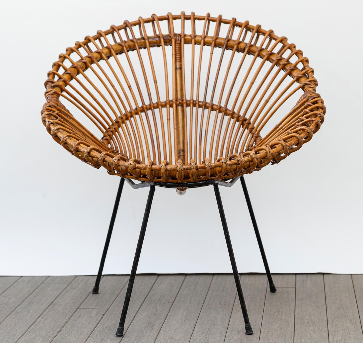 Ensemble de chaises et tables italiennes en bambou du milieu du siècle dernier Bon état - En vente à Westport, CT