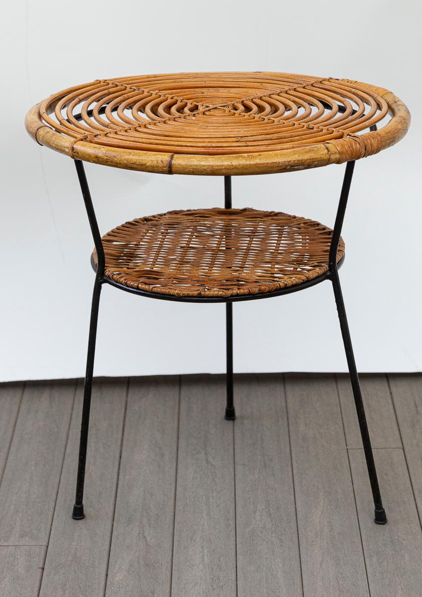 Ensemble de chaises et tables italiennes en bambou du milieu du siècle dernier en vente 3