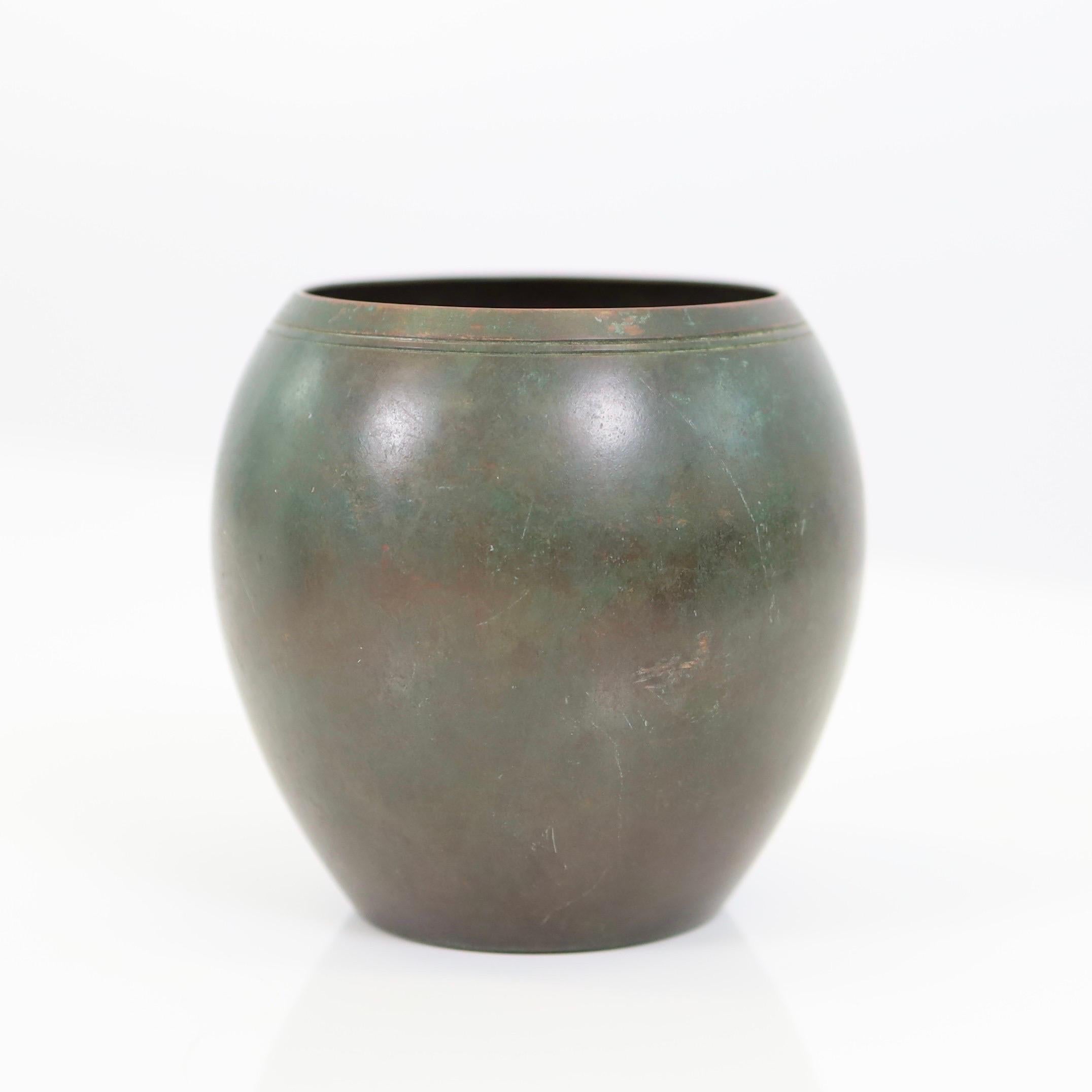 Mid-20th Century A set of Just Andersen bronze vases, 1930s, Denmark For Sale