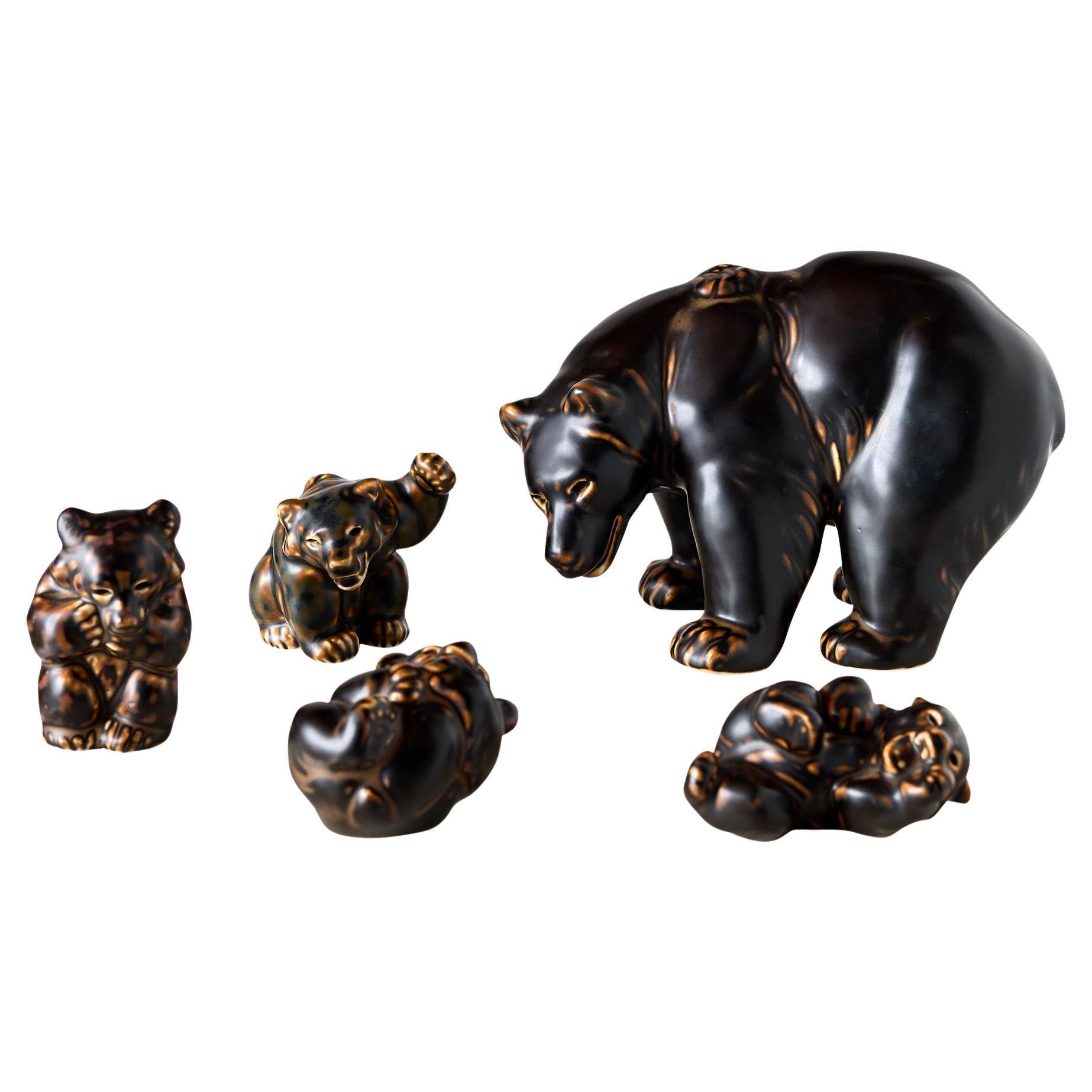 Un ensemble d'ours Knud Kyhn pour Royal Copenhagen
