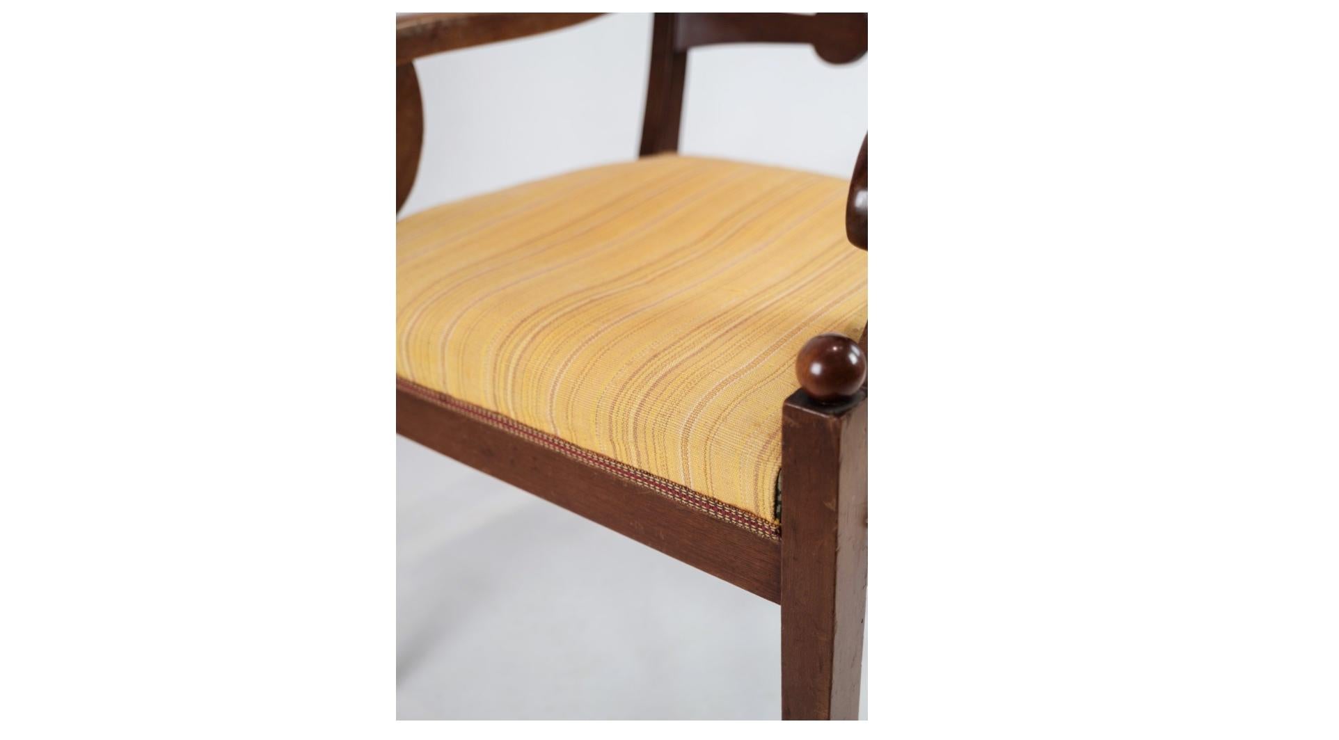 Ensemble de 2 fauteuils en acajou avec tissu clair des années 1860 en vente 2