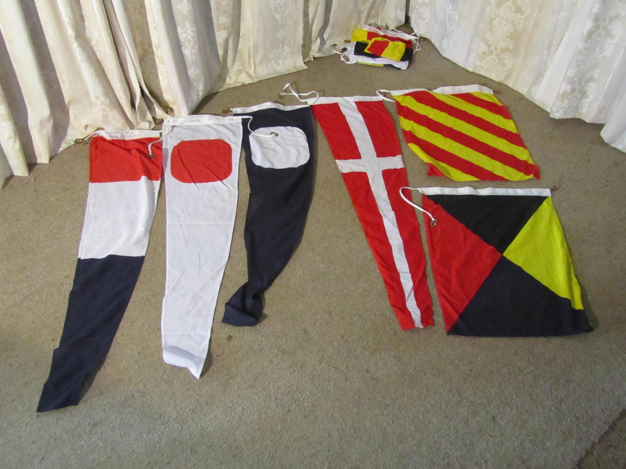Set of Maritime 43 Large Signalling Flags In Good Condition In Godshill, Isle of Wight