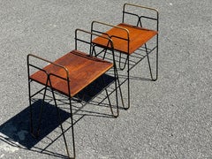 Set of Metal Nightstands from the 1960´s