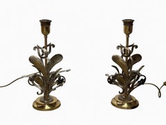 A set of mid century Hollywood regency italian table lamps from 1950's