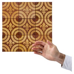 Ein Satz von neun aufgearbeiteten W.Godwin-Kacheln aus Enkaustik