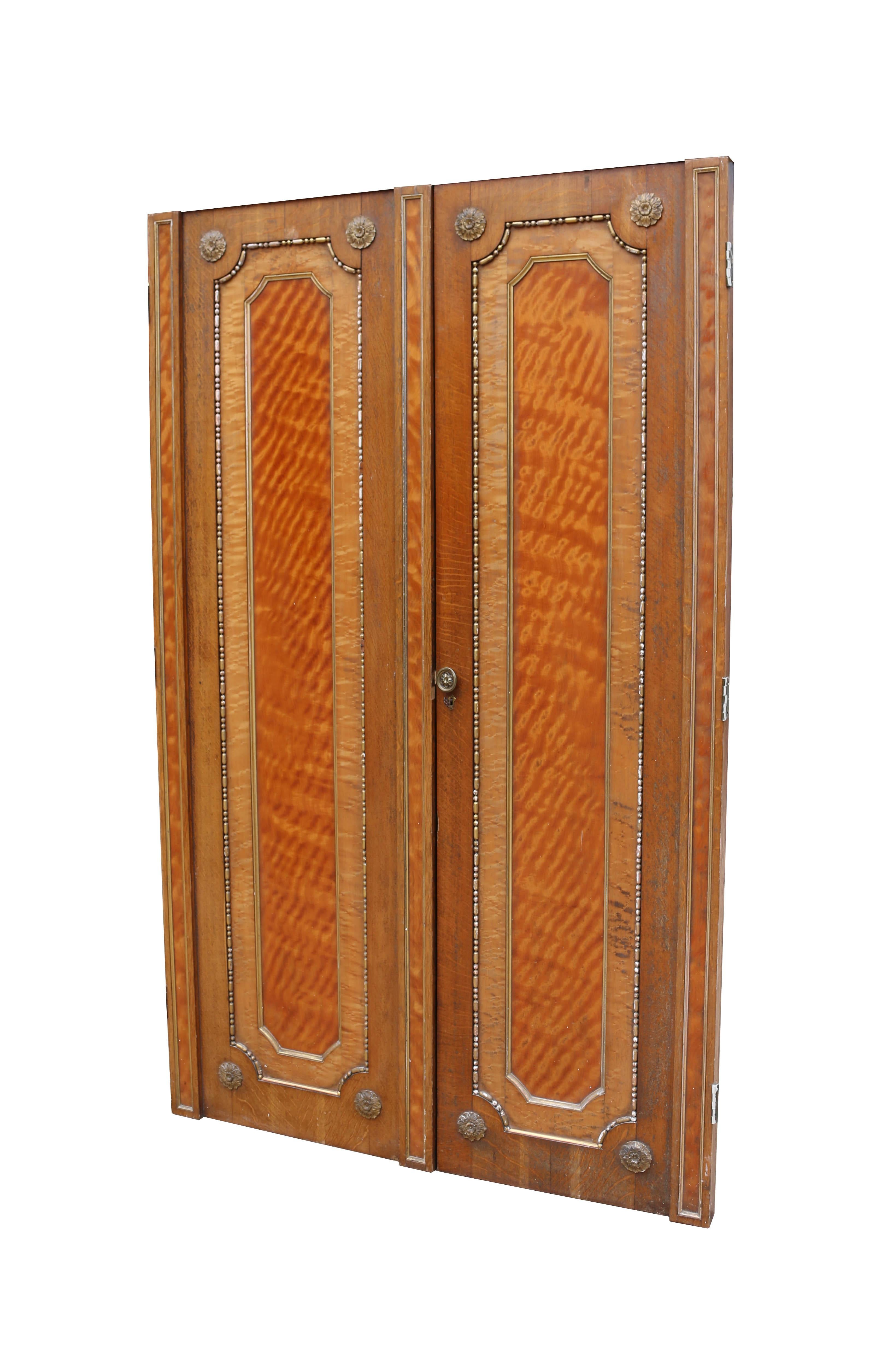 Set of Oak and Maple Divider Doors For Sale 1