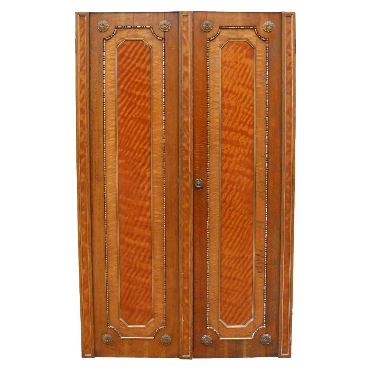 Set of Oak and Maple Divider Doors For Sale