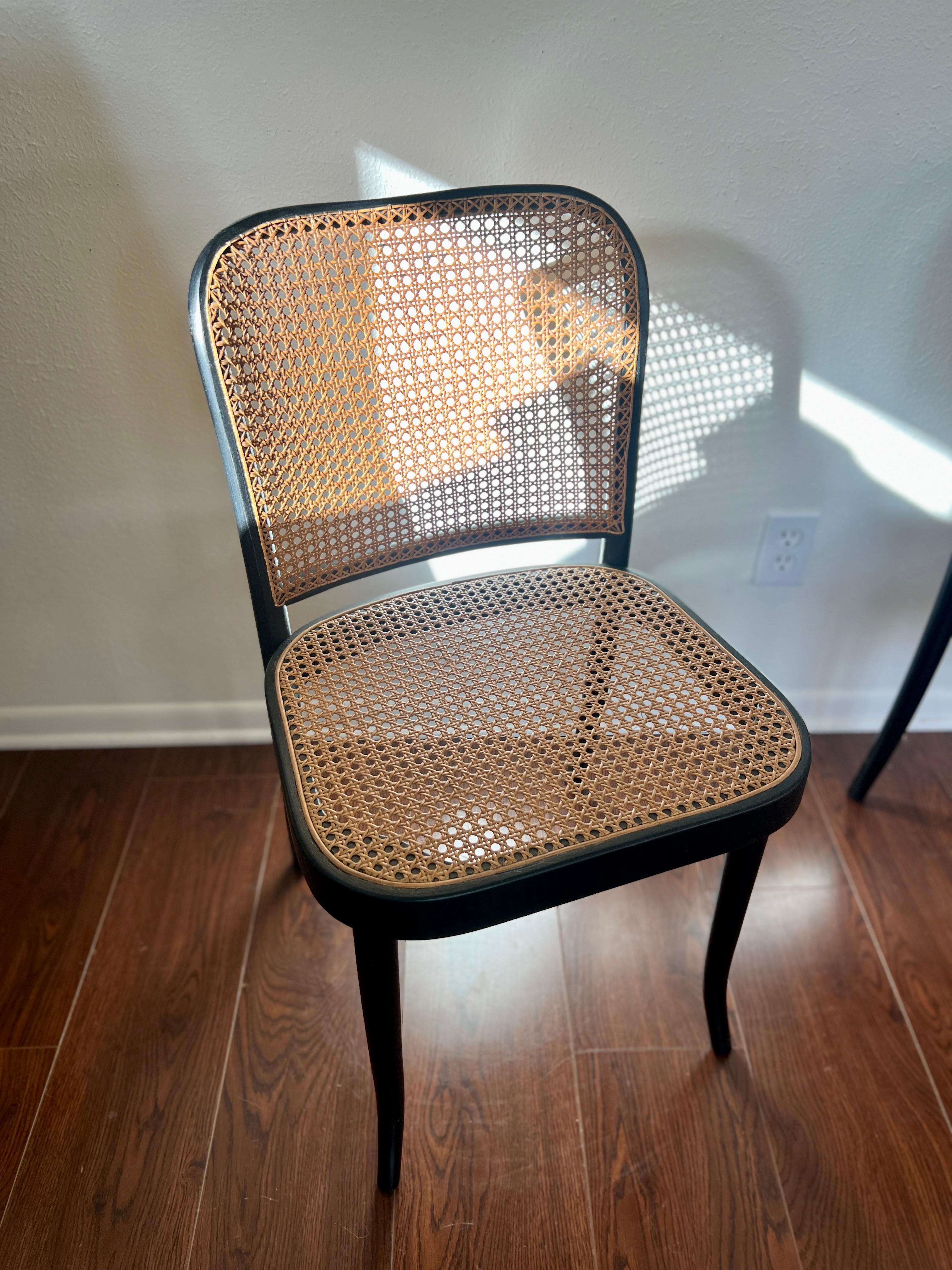 A set of of 4 original chairs by Josef Hoffmann for Thonet, circa 1960s 6