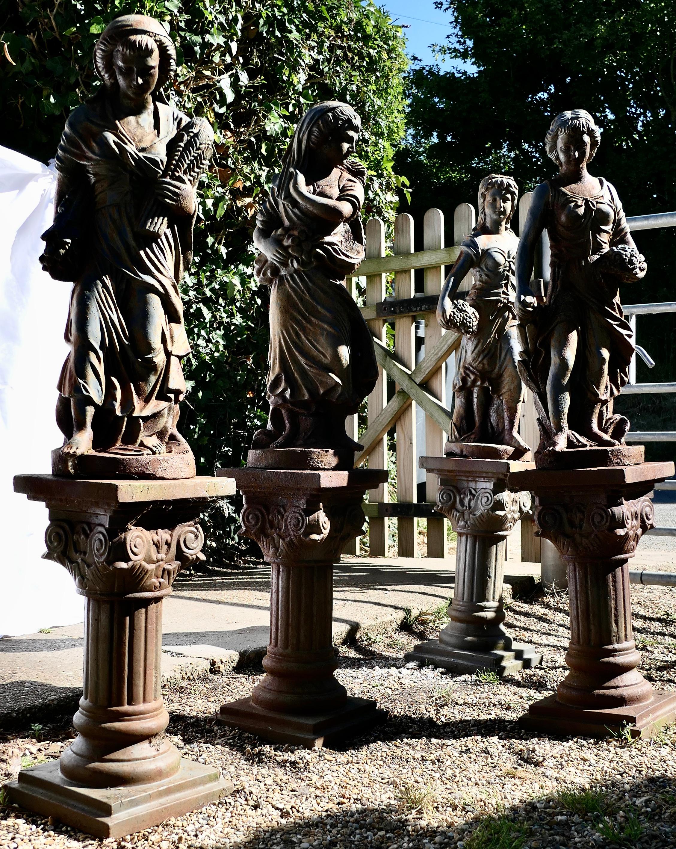 A Set of Old Weathered Classical Statues of the 4 Seasons 3