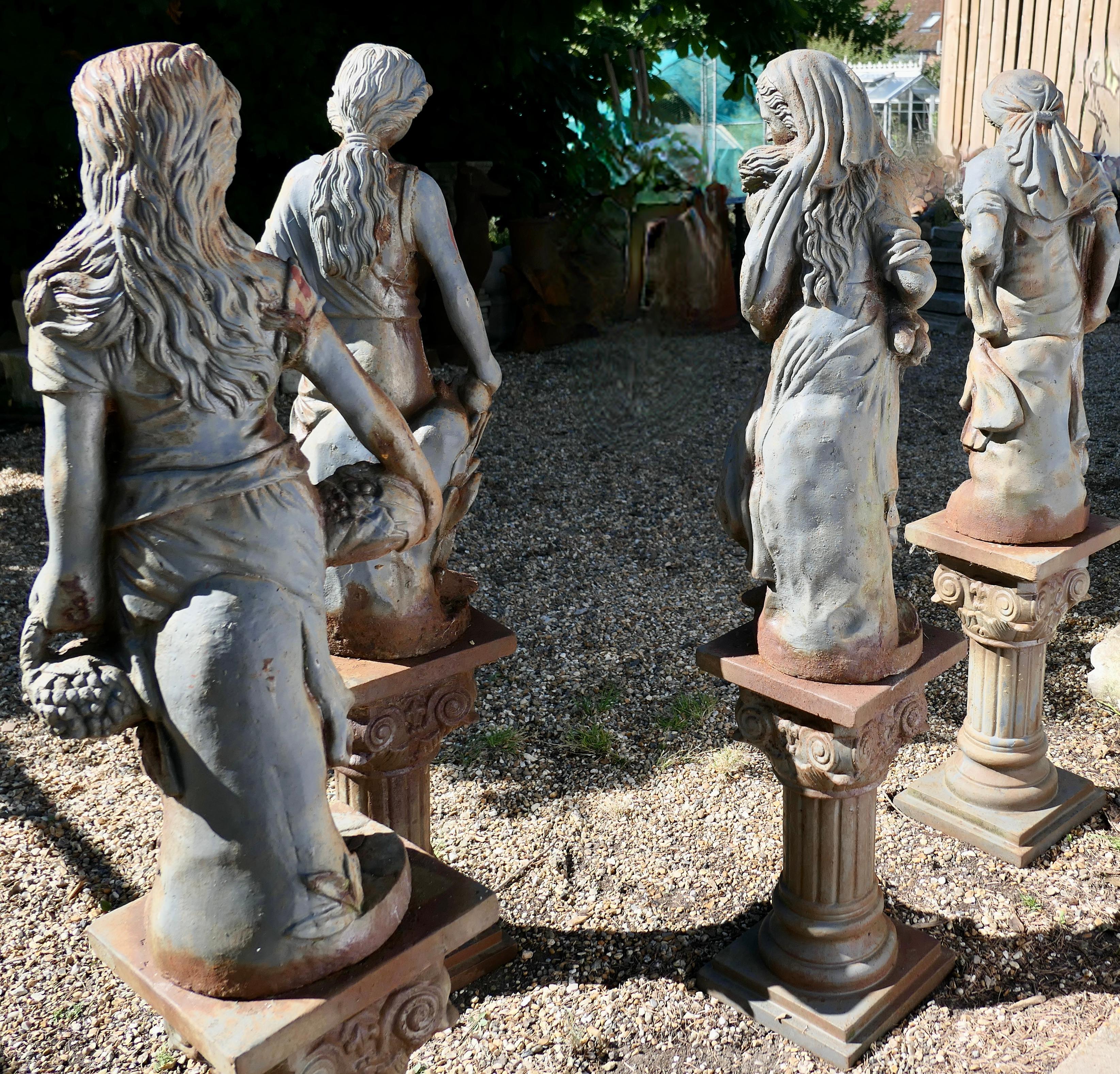 A Set of Old Weathered Classical Statues of the 4 Seasons 6