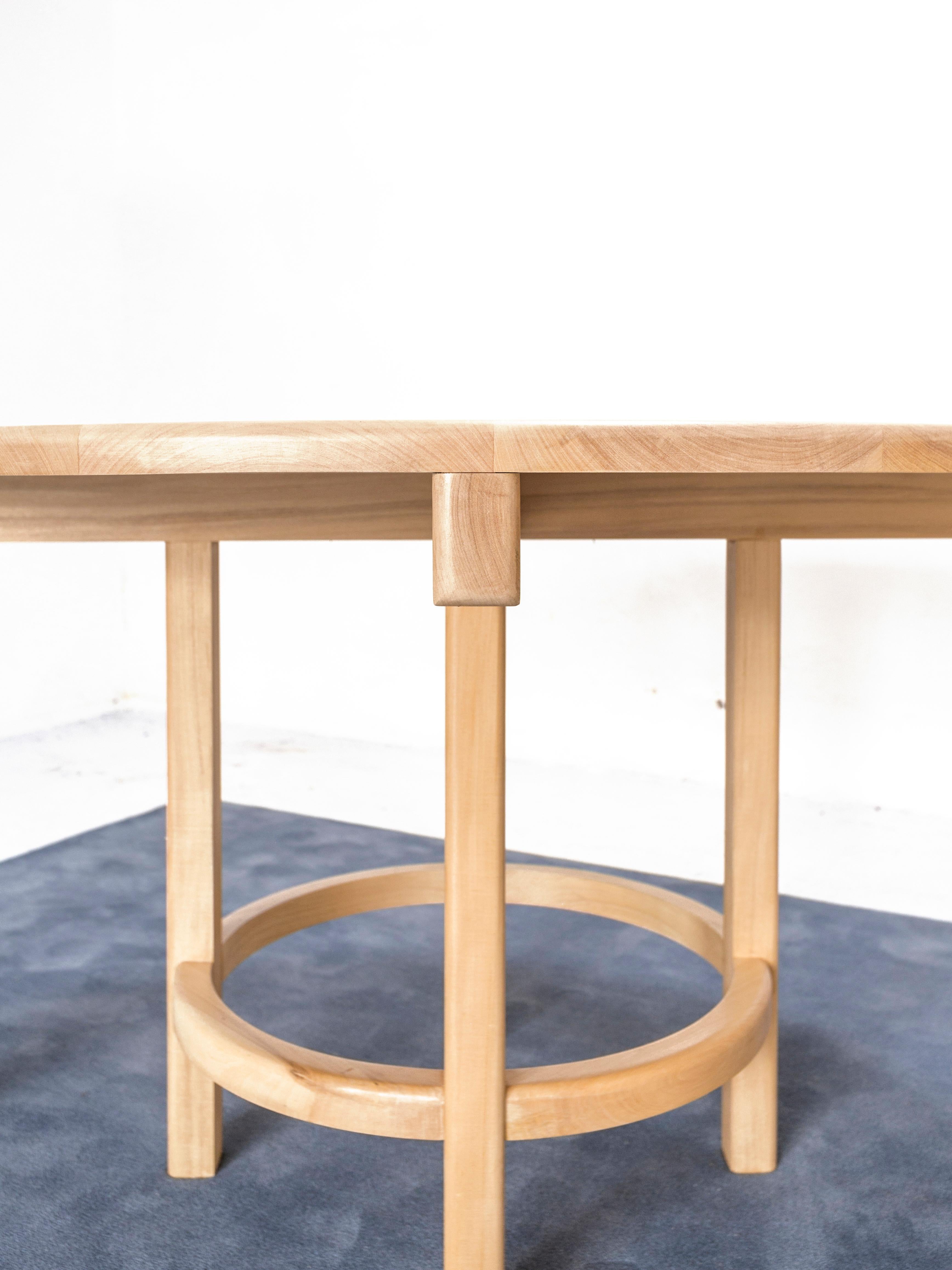 Wood Set of Orno Round Dining Table & 2 Chairs by Ries