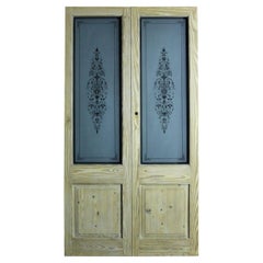 Set of Pine Glazed Double Doors