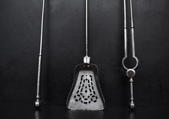 Set of Polished Steel Firetools