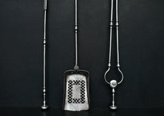 Set of Polished Steel Firetools