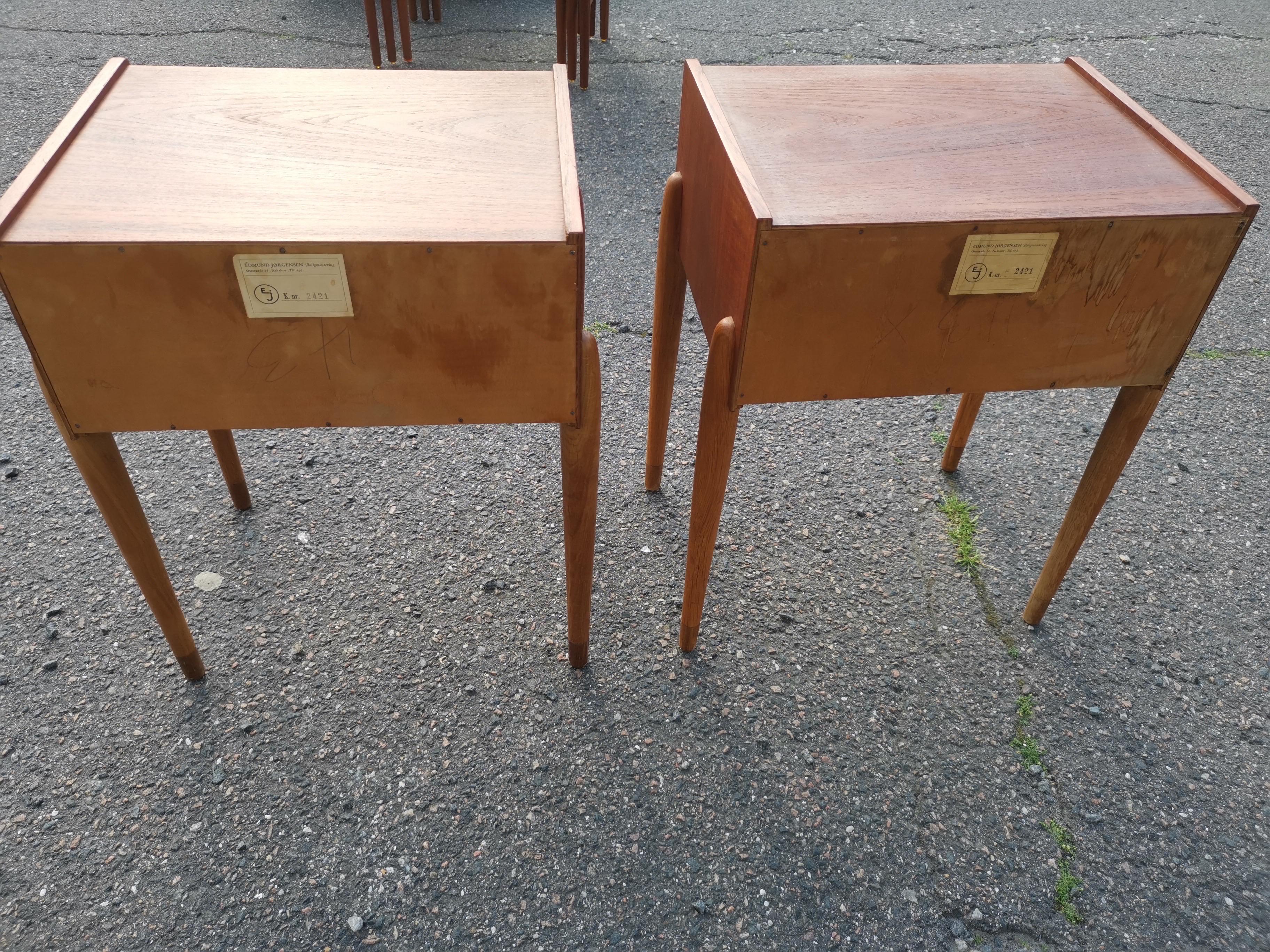Mid-Century Modern A set of rare Beautiful Danish Nightstands in teak from The 1960’s