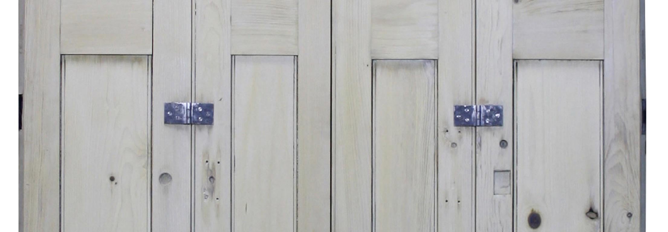 English Set of Reclaimed Victorian Pine Window Shutters For Sale