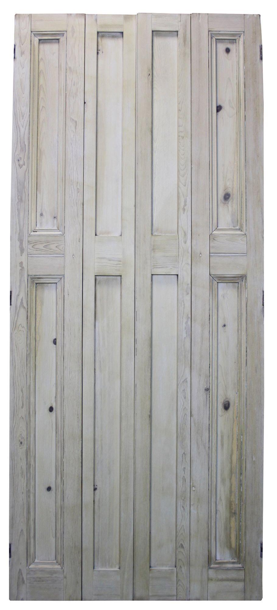 Hand-Crafted Set of Reclaimed Victorian Pine Window Shutters For Sale