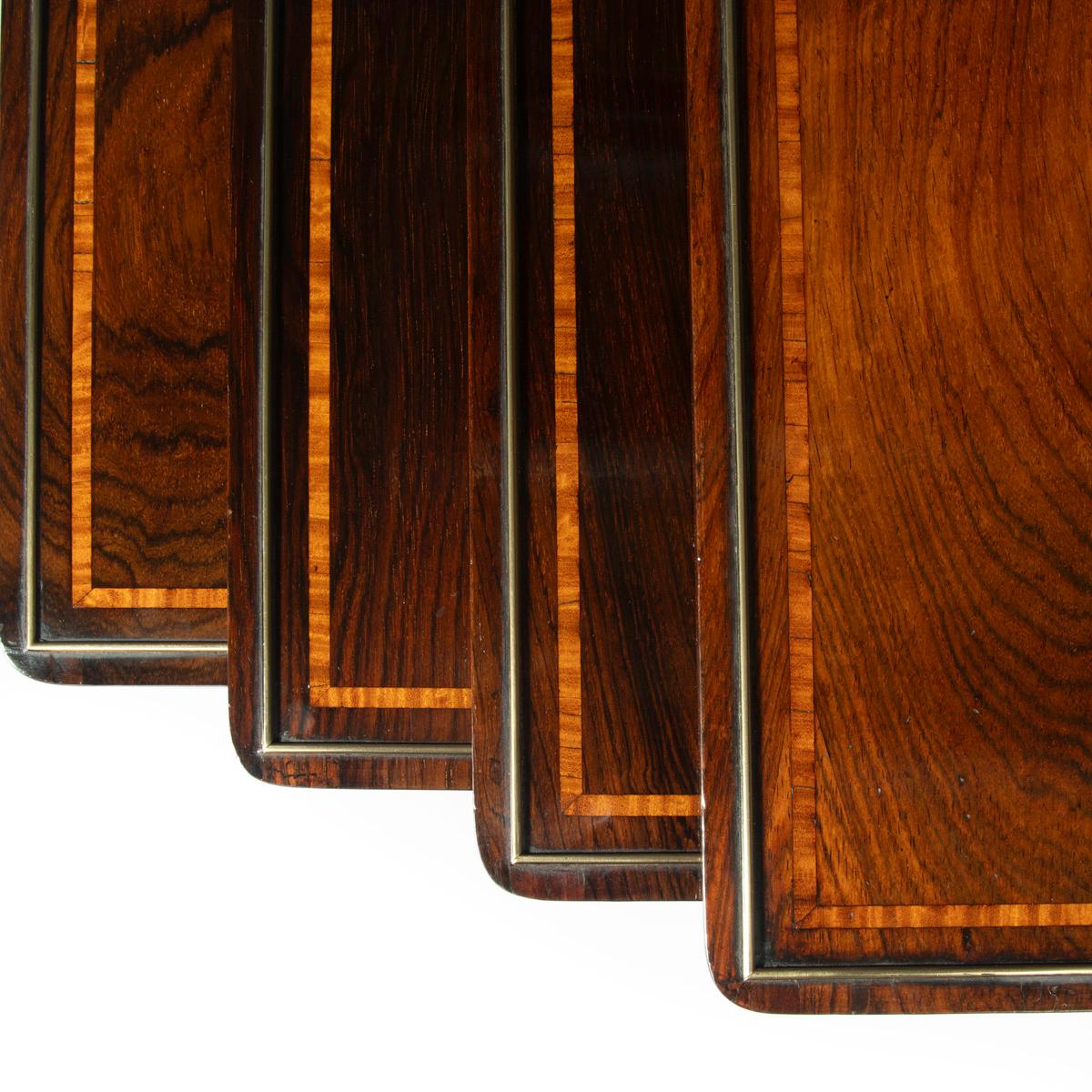 A set of Regency rosewood Quartetto tables, attributed to Gillows For Sale 1