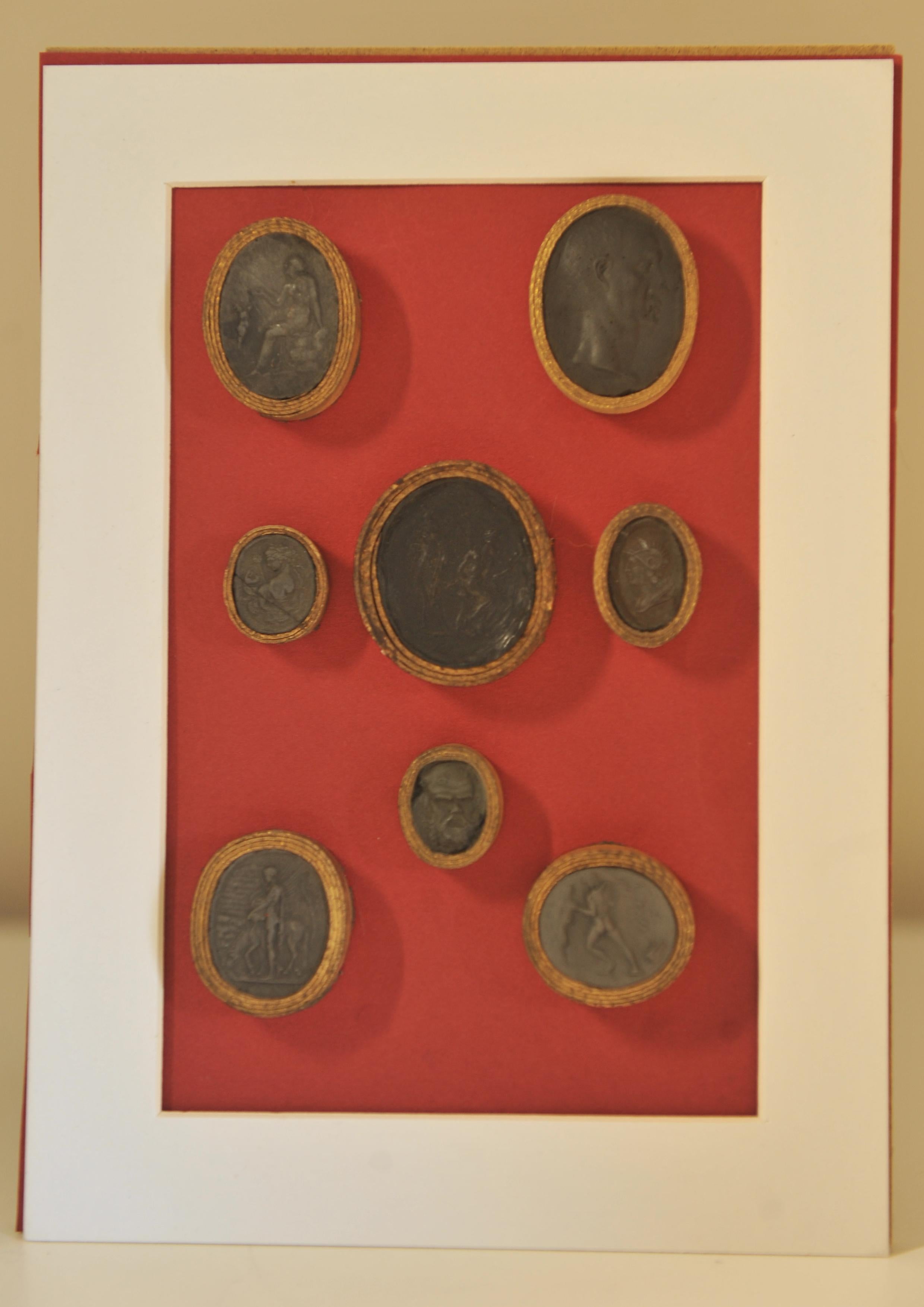 A Set of Renaissance Classical 19th Century Grand Tour Italian Plaster Intaglios In Good Condition For Sale In High Wycombe, GB