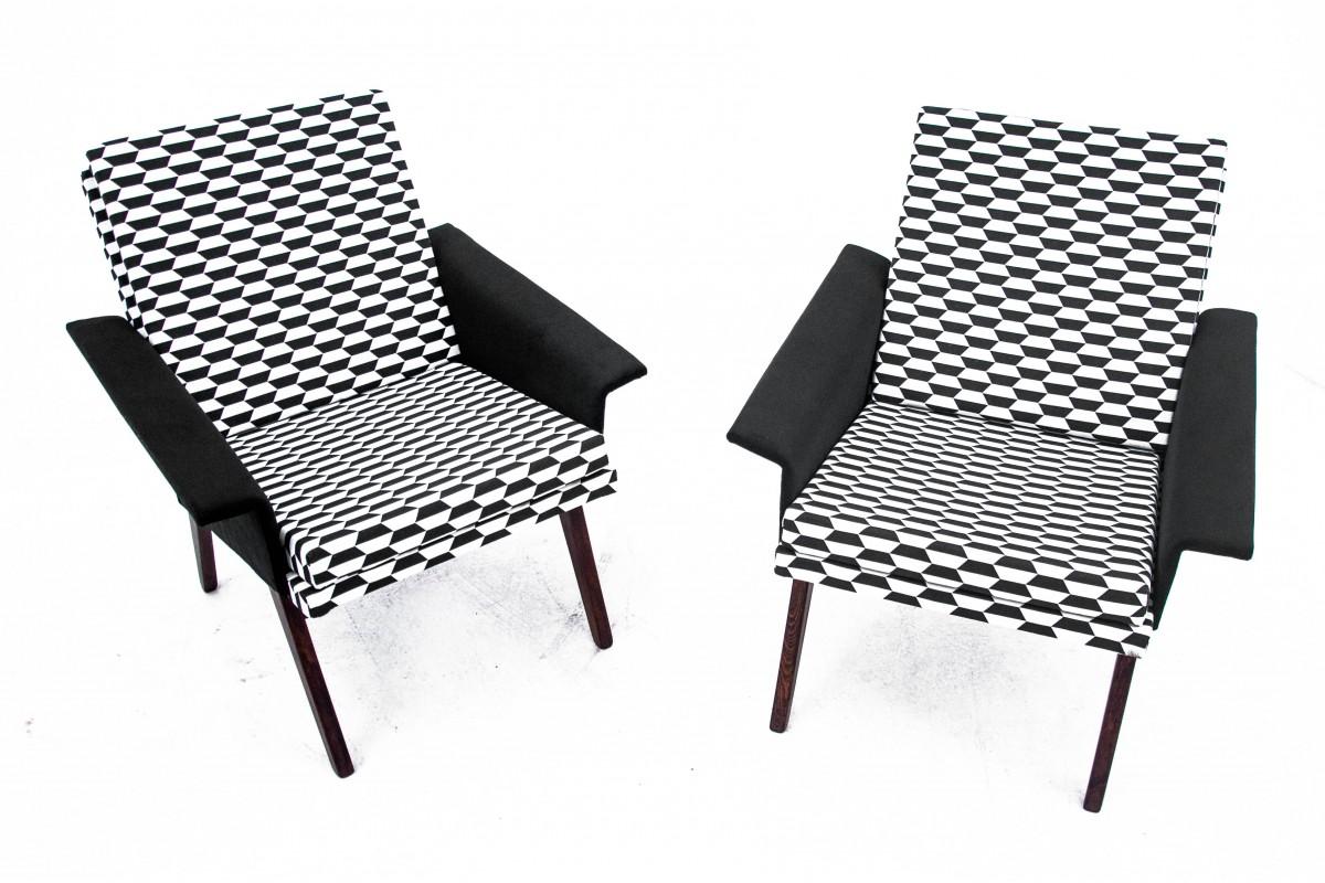 Mid-Century Modern A set of retro armchairs, Czechoslovakia, 1960s For Sale