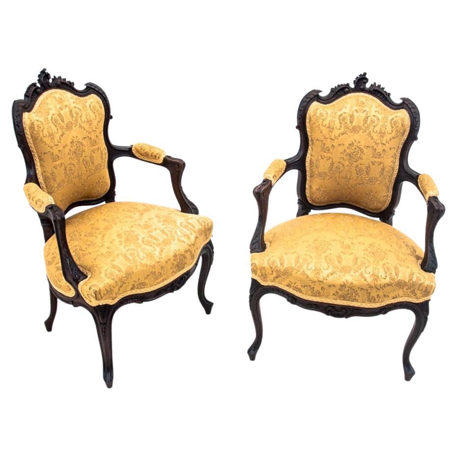 Set of Rococo Armchairs, France, Around 1870
