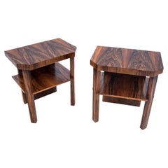 Two Art Deco side Tables, Poland, 1940s