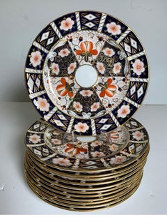 Set of Royal Crown Derby Old Imari Service Dinner Plates