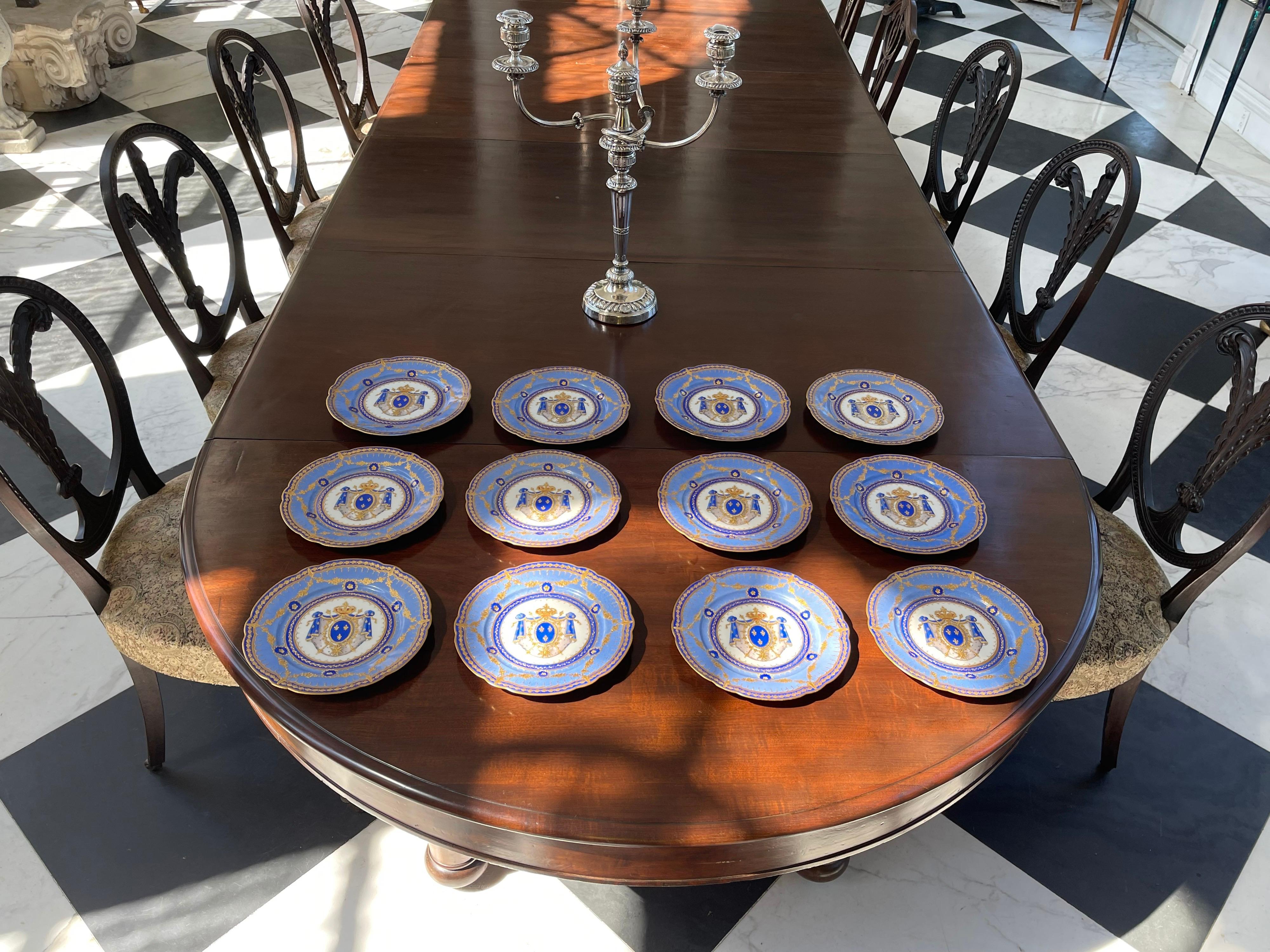 Set of 12 Important Samson Porcelain Dinner Plates from Woolworth Estate  For Sale 2