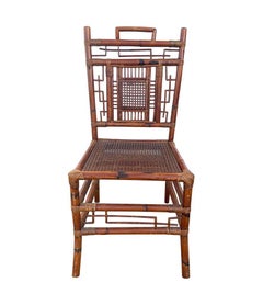 Set of Six 1920s Chinoiserie French Bamboo Dining Chairs