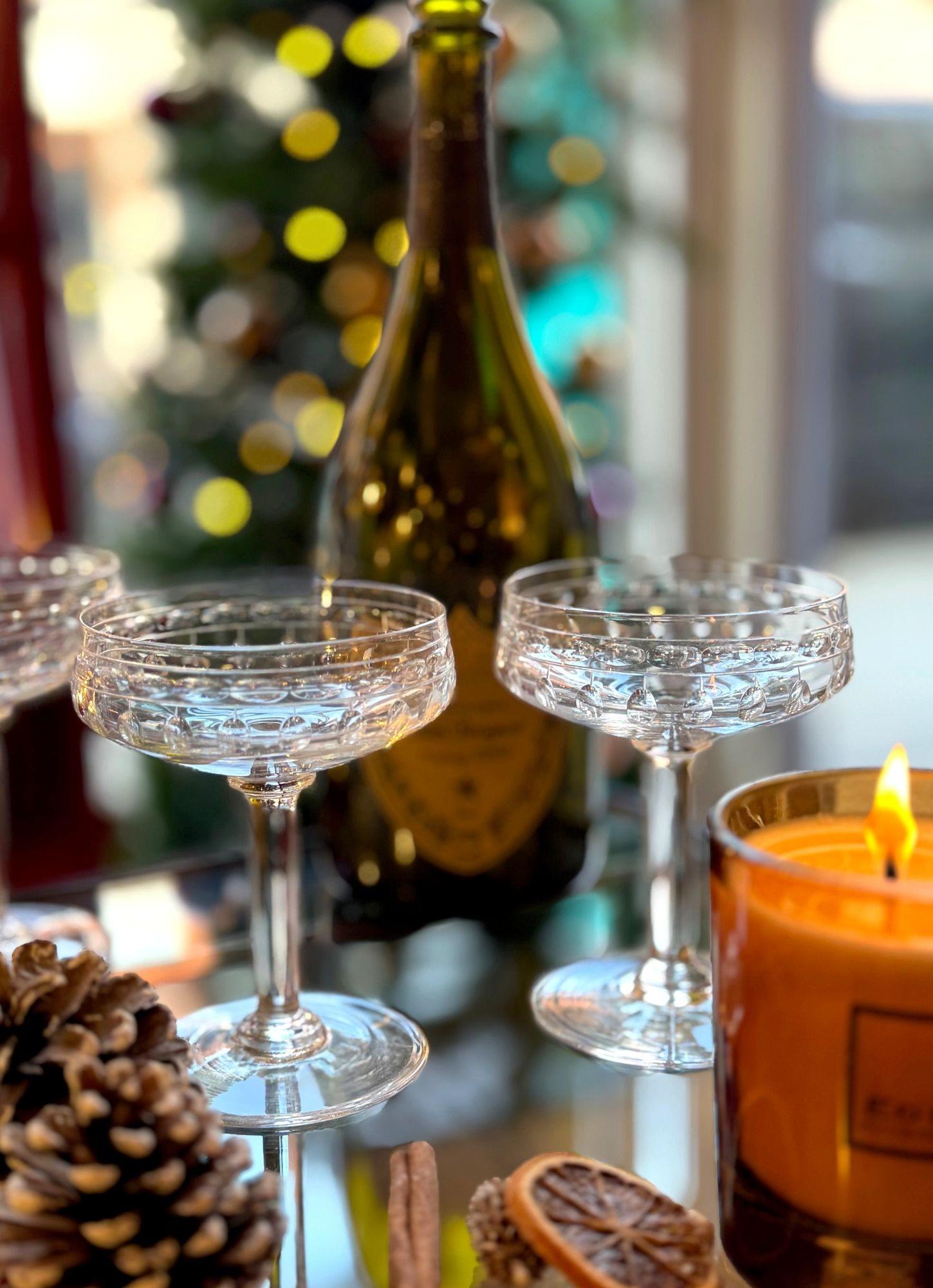 A set of six 1940s Val Saint Lambert 