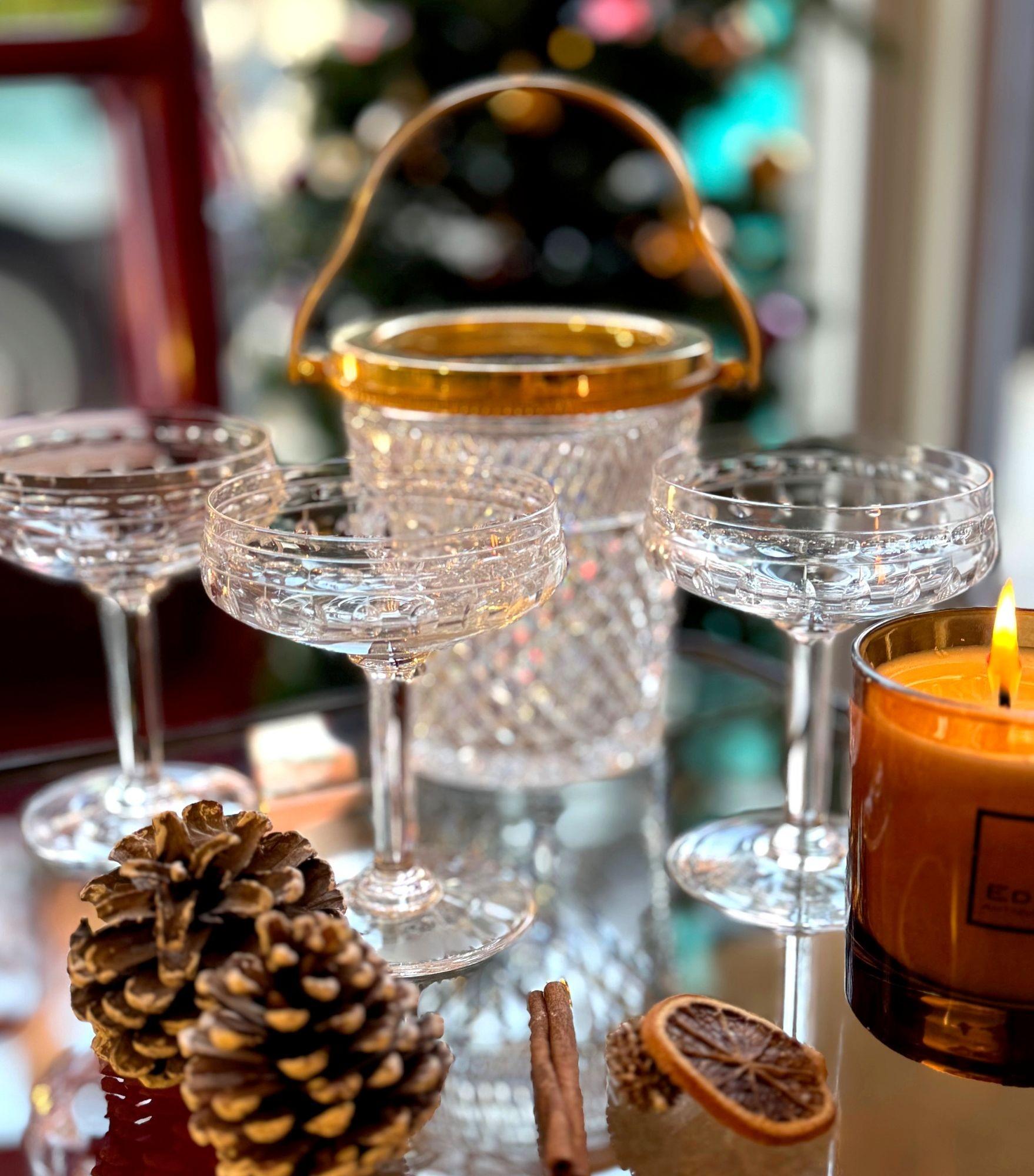 Belgian A set of six 1940s Val Saint Lambert 