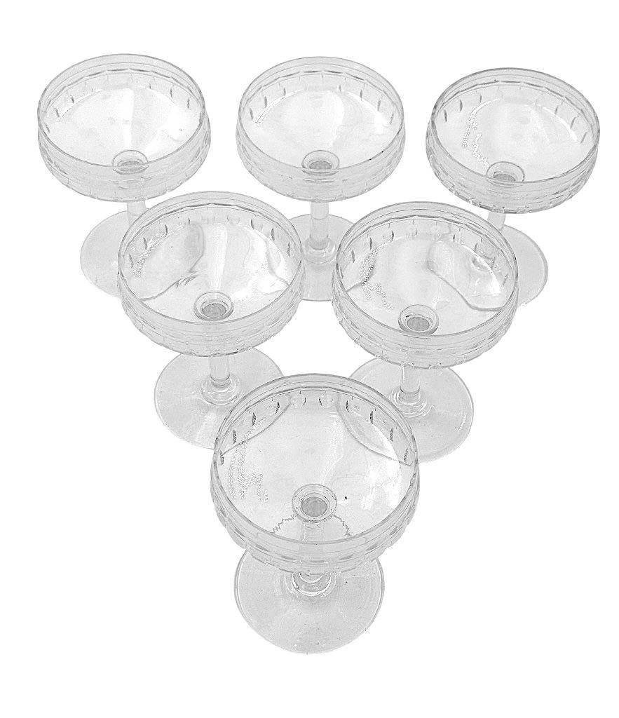 A set of six 1940s Val Saint Lambert 