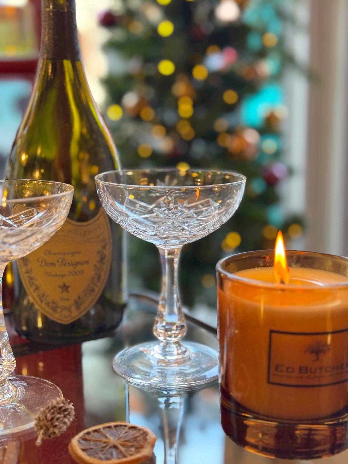 Cristal Ensemble de six coupes à champagne en cristal 