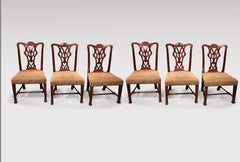 Set of Six 19th Century Chippendale Style Single Mahogany Chairs