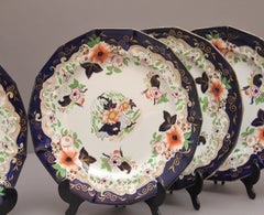 A set of six 19th Century masons ironstone plates