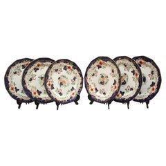 A set of six 19th Century masons ironstone plates