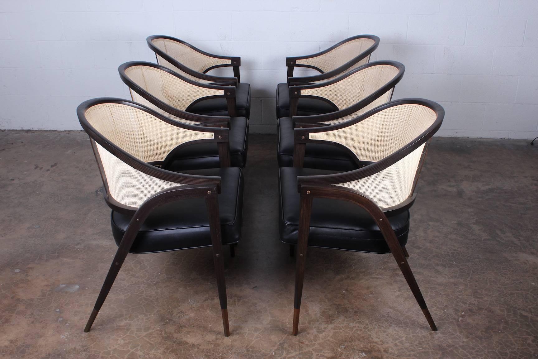 Set of Six a Frame Armchairs by Edward Wormley for Dunbar 6