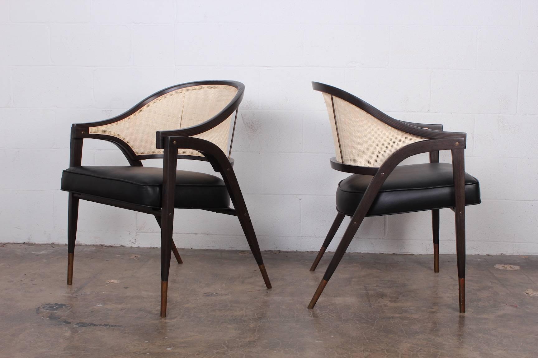 Set of Six a Frame Armchairs by Edward Wormley for Dunbar In Excellent Condition In Dallas, TX