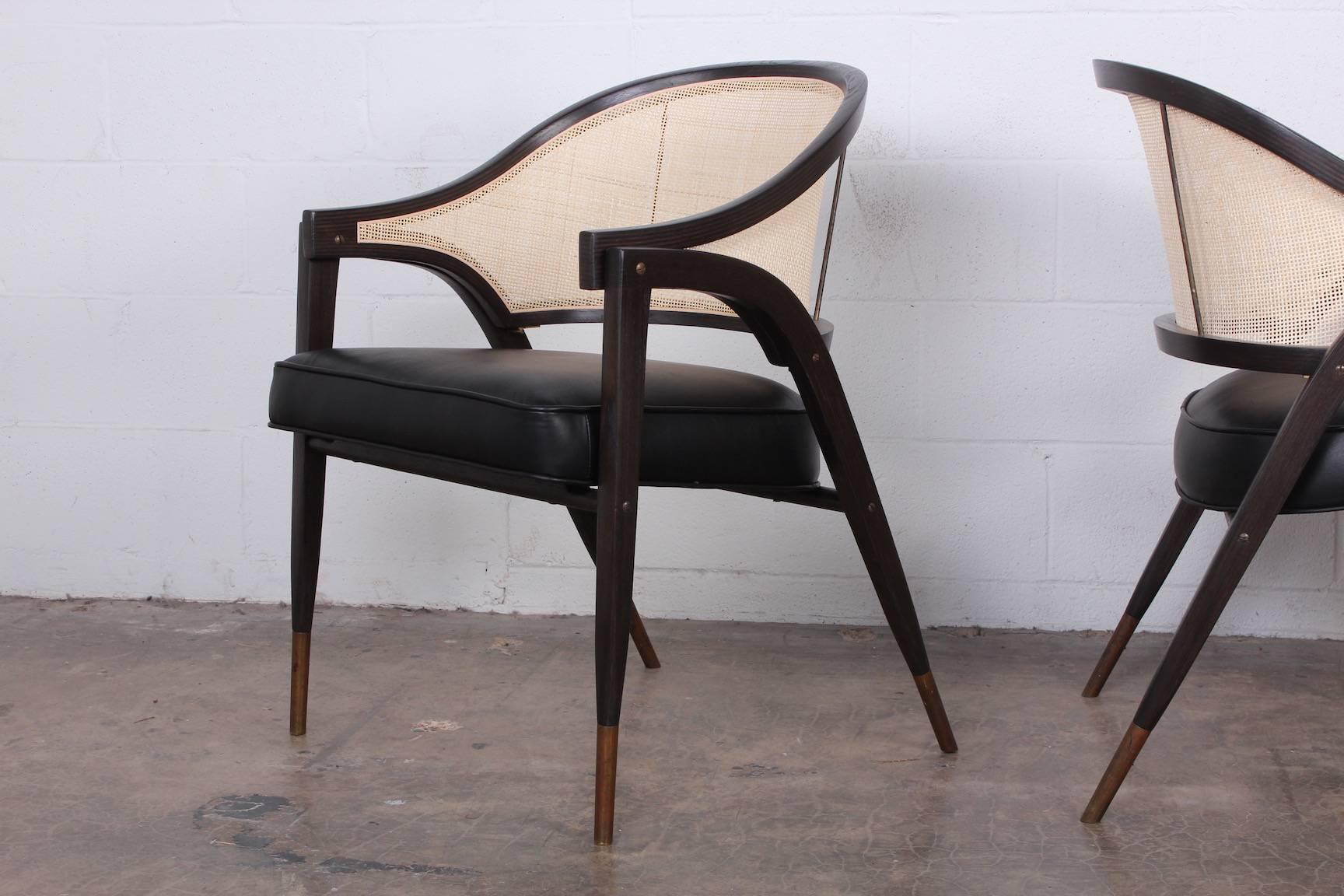 Mid-20th Century Set of Six a Frame Armchairs by Edward Wormley for Dunbar