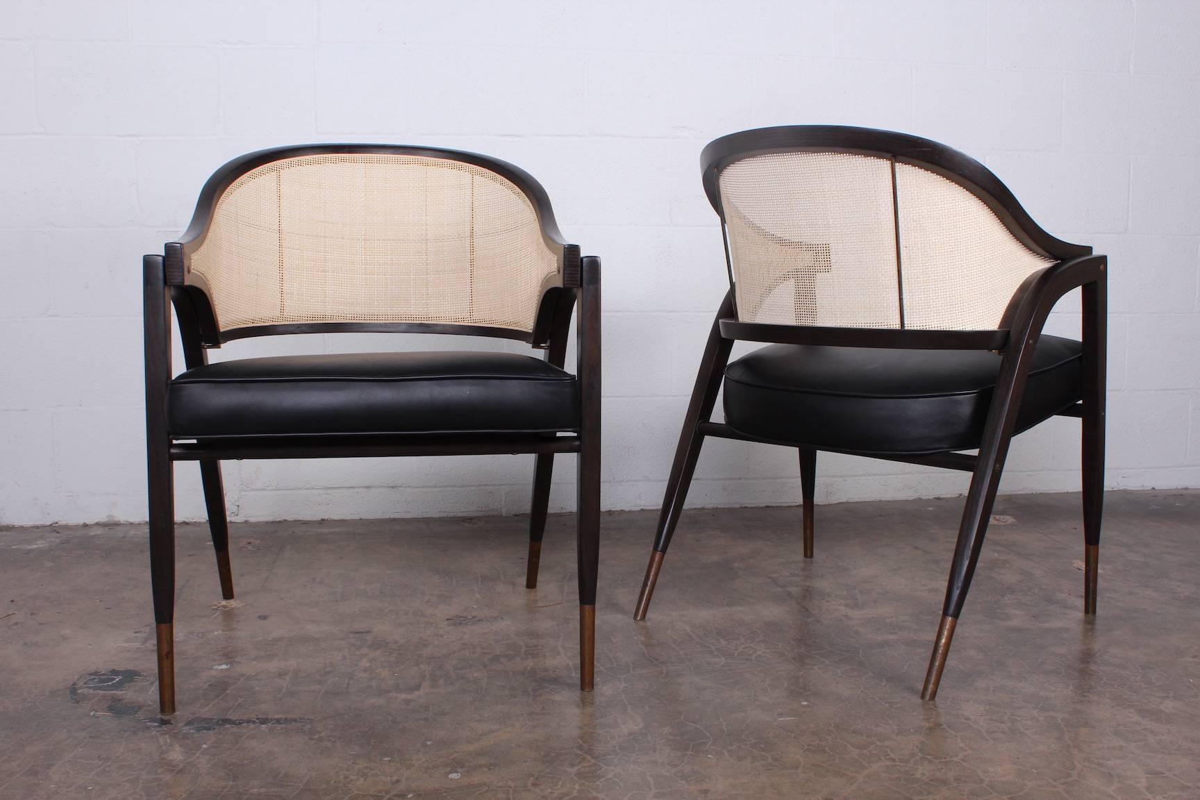 Set of Six a Frame Armchairs by Edward Wormley for Dunbar 5
