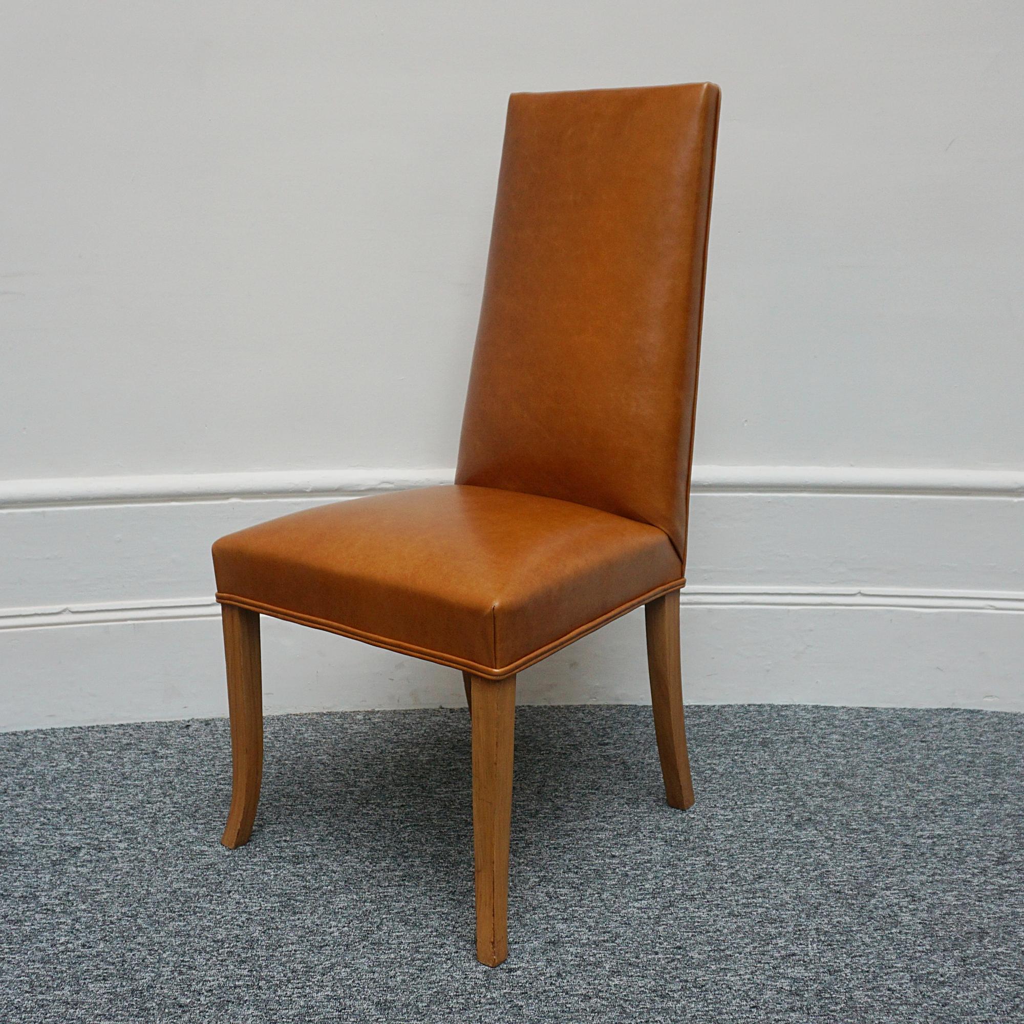 English A Set of Six Art Deco Dining Chairs and Two Carver Armchairs by Hille of London